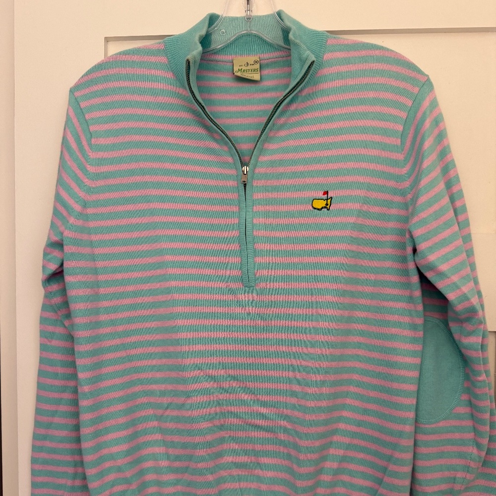 Official Women's MASTERS Golf 1/4 Zip Pullover with Rounded Neck - size M